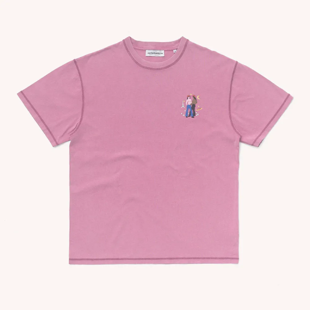 CARNE BOLLENTE - T-Shirt Chic Cheek in Paris - Rose