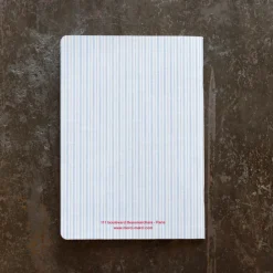 2962 BRANDBOOK Carnet Merci - Rayures Bleu Tyrrhénien et Rouge