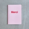2962 BRANDBOOK Carnet Merci - Rose Pâle et Rouge