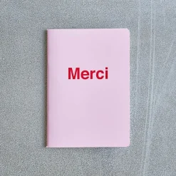 2962 BRANDBOOK Carnet Merci - Rose Pâle et Rouge