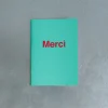 2962 BRANDBOOK Carnet Merci - Turquoise et Rouge