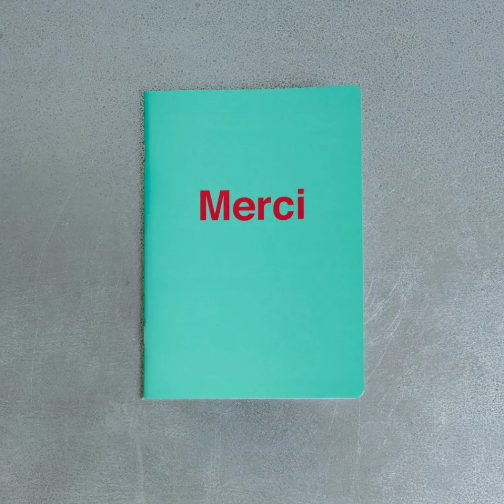 2962 BRANDBOOK Carnet Merci - Turquoise et Rouge