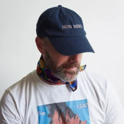 Women HOHO COCO Casquette unisexe brodée Non Merci - Bleu Marine
