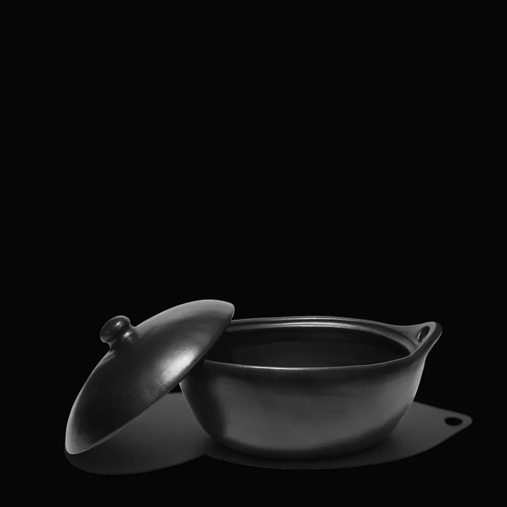 1950 INDIGENA Casserole ovale en argile - Noir