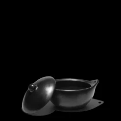 1950 INDIGENA Casserole ovale en argile - Noir