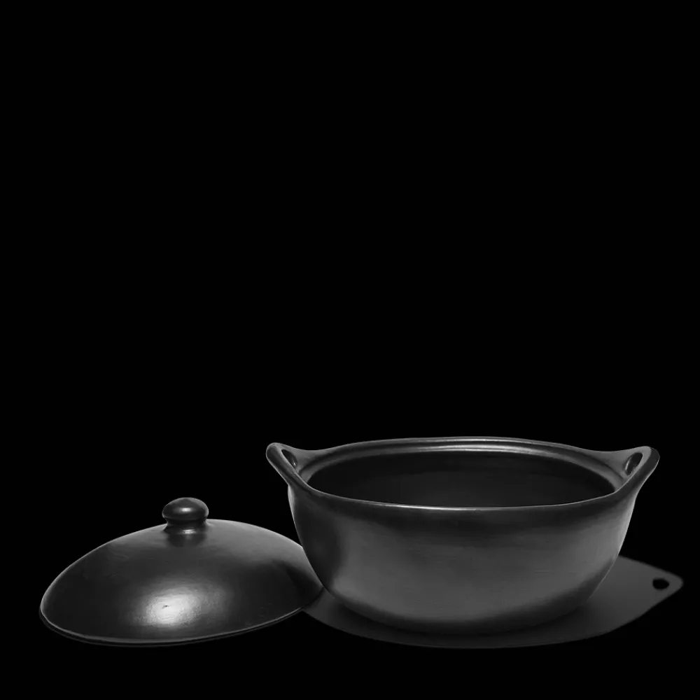 1950 INDIGENA Casserole ovale en argile - Noir