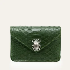 Women Claris Virot - Porte Carte Python Alex - Vert