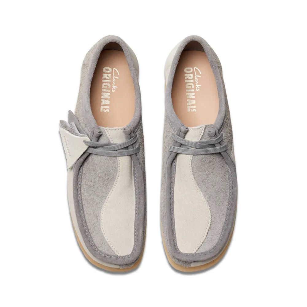 Clarks - Wallabee - Gris/Blanc