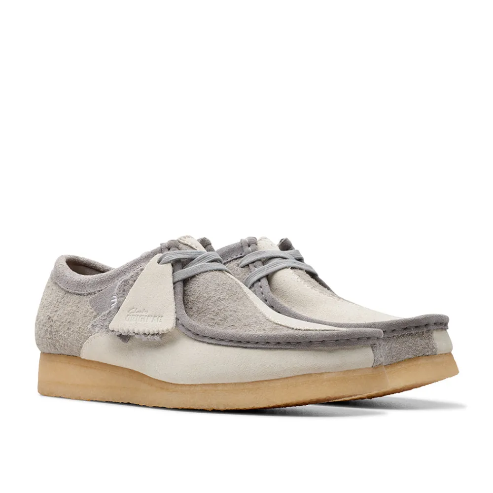 Clarks - Wallabee - Gris/Blanc