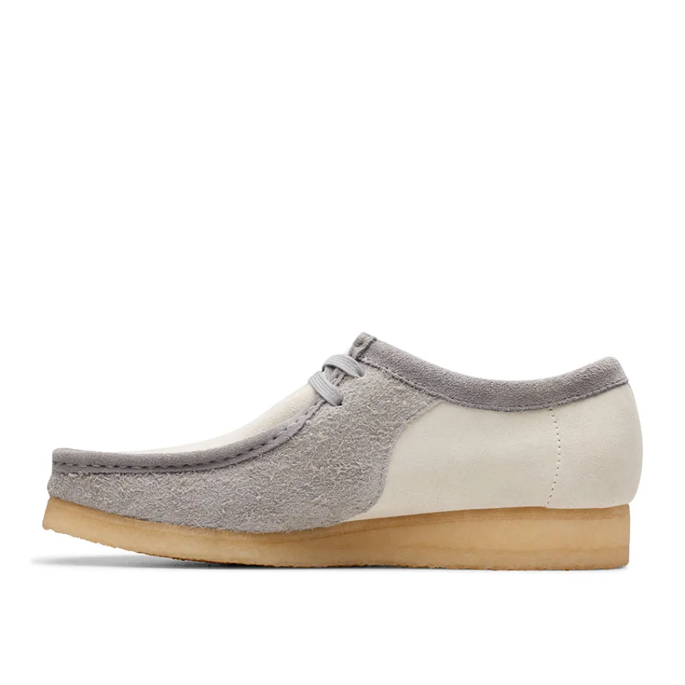 Clarks - Wallabee - Gris/Blanc