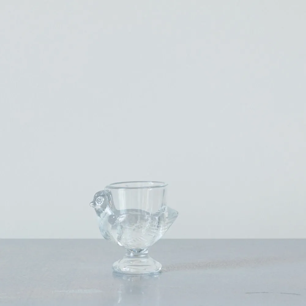 2926 ARC DIGITAL Coquetier poule en verre pressé