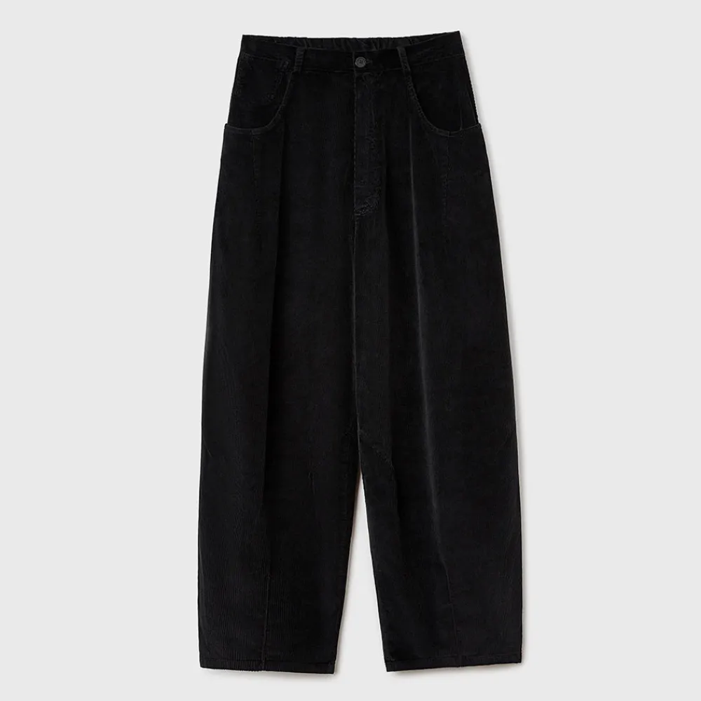 Women Cordera - Pantalon Velours Baggy - Noir