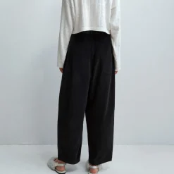 Women Cordera - Pantalon Velours Baggy - Noir