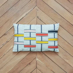 397 GOLDEN EDITIONS Coussin Kente tissé - Gingembre