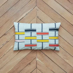 397 GOLDEN EDITIONS Coussin Kente tissé - Gingembre