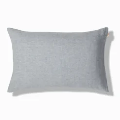 200 LINTEX Coussin épais en lin - Chambray Bleu