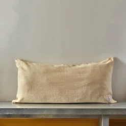 200 LINTEX Coussin épais en lin - Chambray Jaune