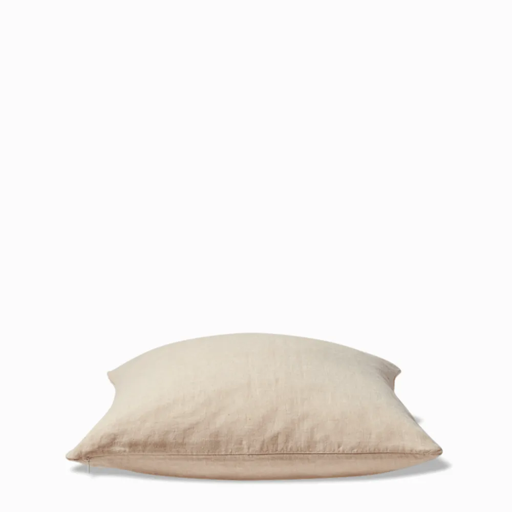 200 LINTEX Coussin épais en lin - Chambray Jaune