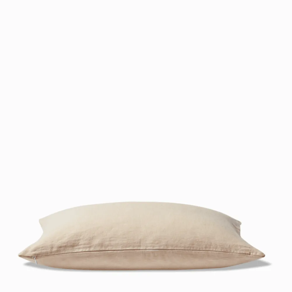 200 LINTEX Coussin épais en lin - Chambray Jaune