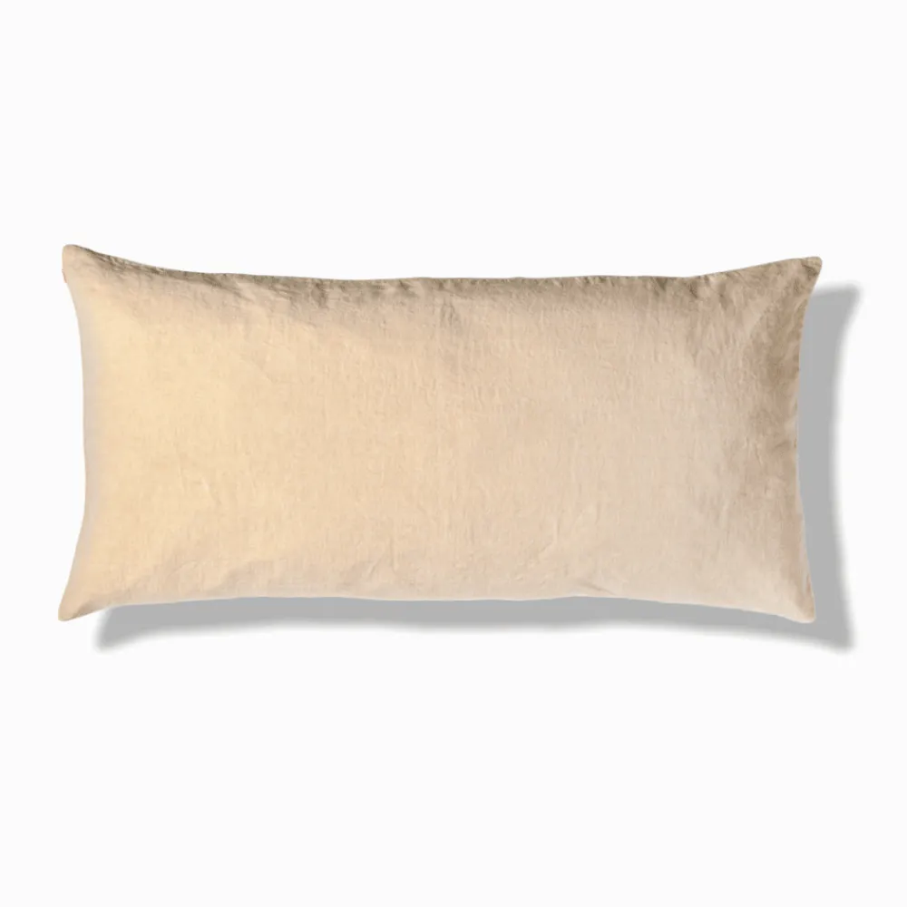 200 LINTEX Coussin épais en lin - Chambray Jaune