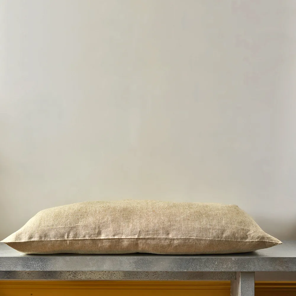 200 LINTEX Coussin épais en lin - Chambray Jaune