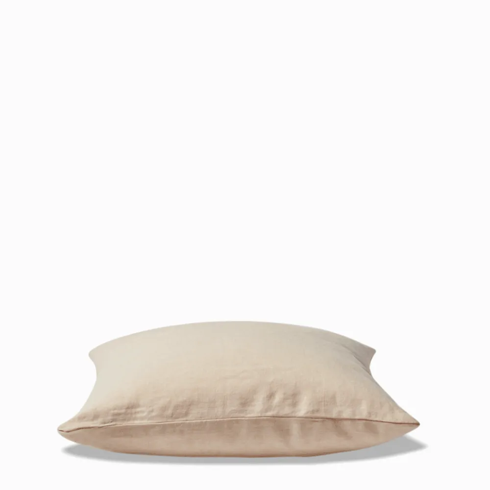 200 LINTEX Coussin épais en lin - Chambray Jaune