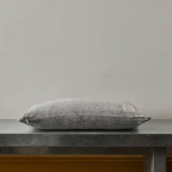 200 LINTEX Coussin épais en lin - Chambray Noir