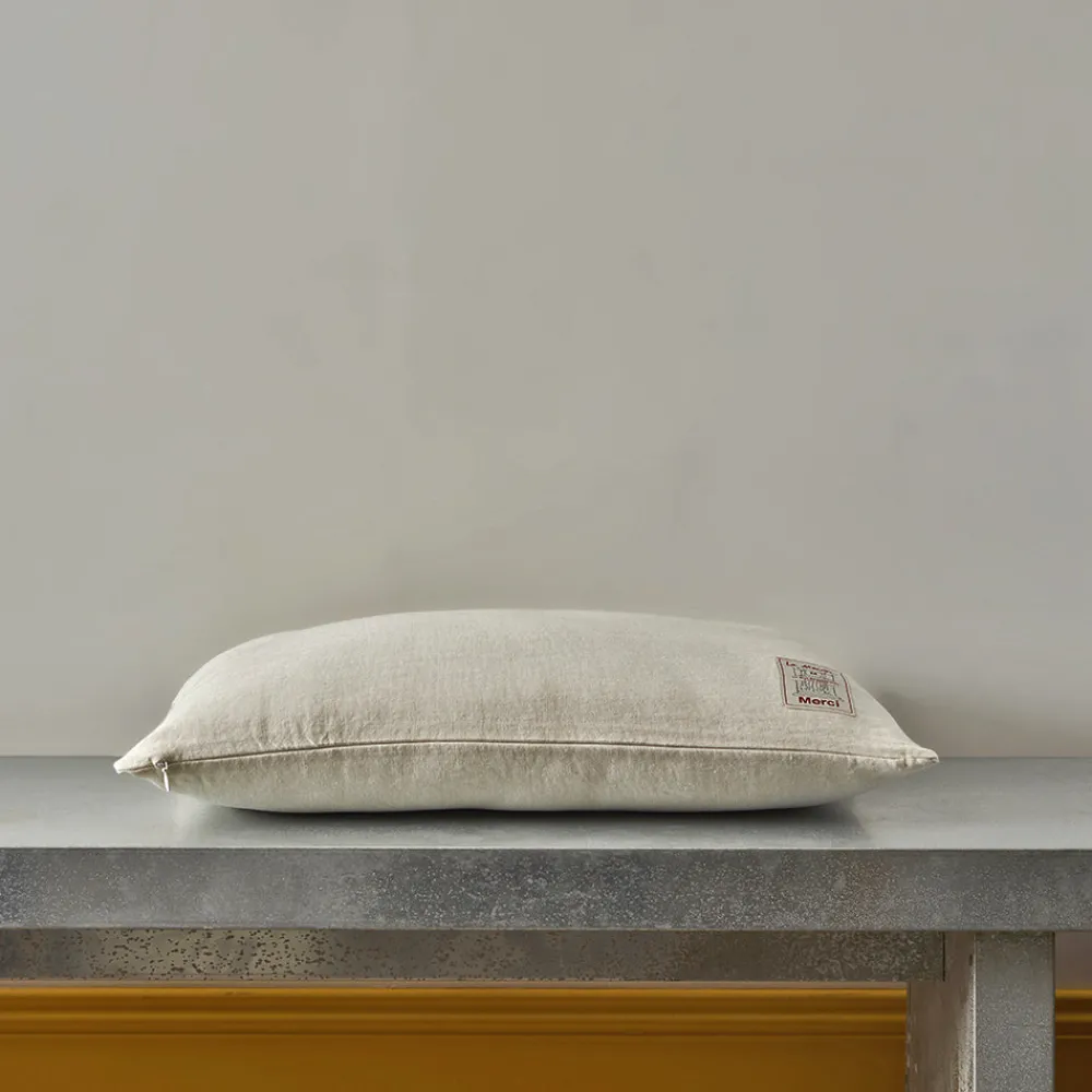 200 LINTEX Coussin épais en lin - Chambray Pierre