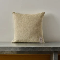 200 LINTEX Coussin épais en lin - Chambray Olive