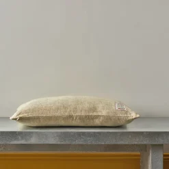 200 LINTEX Coussin épais en lin - Chambray Olive
