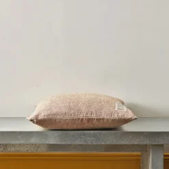 200 LINTEX Coussin épais en lin - Chambray Brique de Sienne