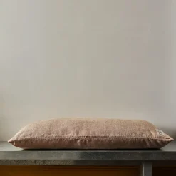 200 LINTEX Coussin épais en lin - Chambray Brique de Sienne