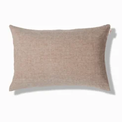 200 LINTEX Coussin épais en lin - Chambray Brique de Sienne