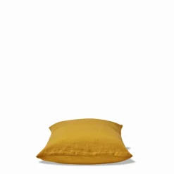 200 LINTEX Coussin épais en lin - Uni Olive