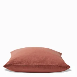 200 LINTEX Coussin épais en lin - Uni Rose