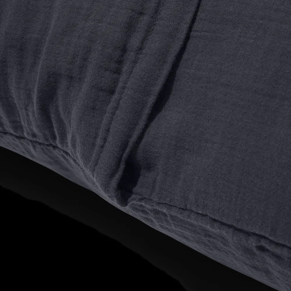 2100 GAZEX Coussin rectangle en gaze de coton - Gris Fusain