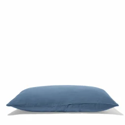 2100 GAZEX Coussin rectangle en gaze de coton - Bleu zinc