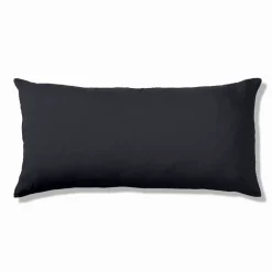 200 LINTEX Coussin rectangle en lin lavé - Bleu Encre