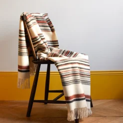 1773 LAGOMORO Couverture Cleo - Rayures Beige