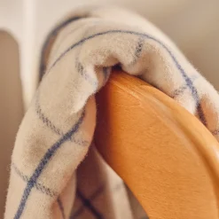 2138 TESSILECHITI Couverture Merci - Carreaux Bleu Shibori