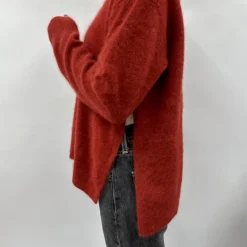 Women CT Plage - Pull Fendu - Rouge
