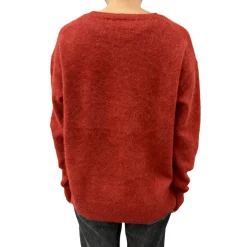 Women CT Plage - Pull Fendu - Rouge