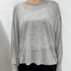 Women CT Plage - Pull Fin - Gris Clair