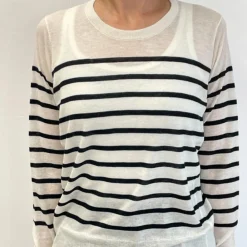 Women CT Plage C.T.plage - Pull Fin Mariniére - Blanc