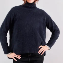 Women CT PLAGE C.T.plage x Merci - Pull Trèfle - Bleu