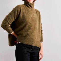 Women CT PLAGE C.T.plage x Merci - Pull Trèfle - Olive