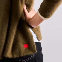 Women CT PLAGE C.T.plage x Merci - Pull Trèfle - Olive