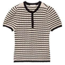 Women DOEN Dôen - T-shirt Brandie - Beige rayé