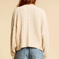 Women Denimist - Pull Shadow American Flag - Ecru Slub