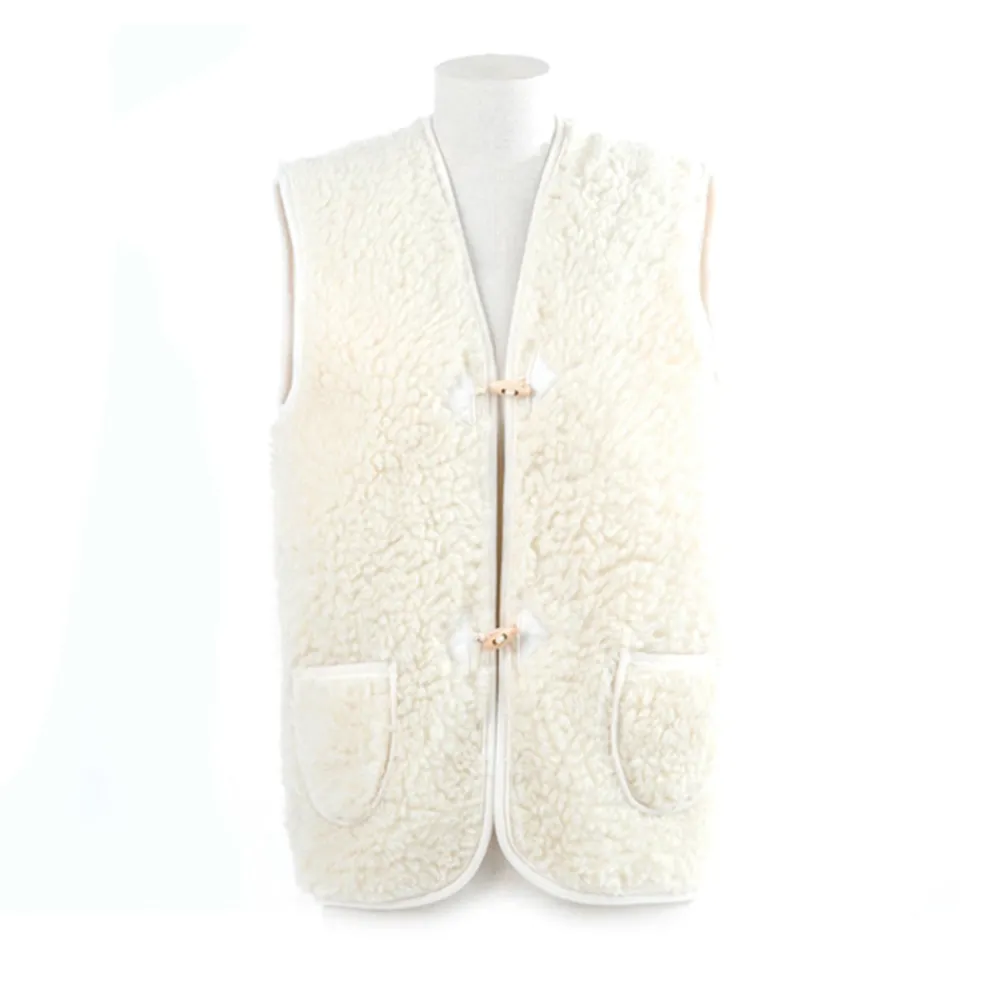 Women Direct Tannerie - Gilet Laine - Blanc